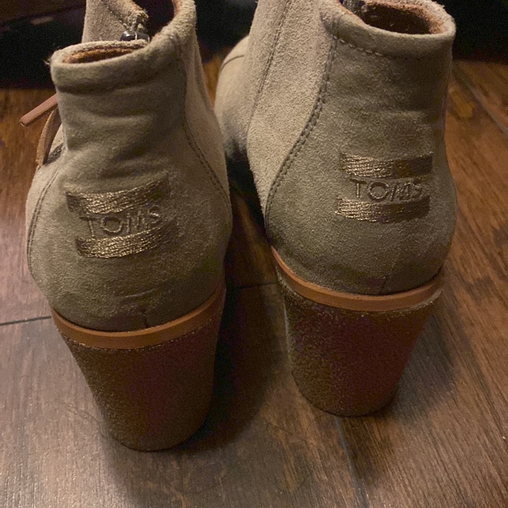 Tom’s suade ankle booties